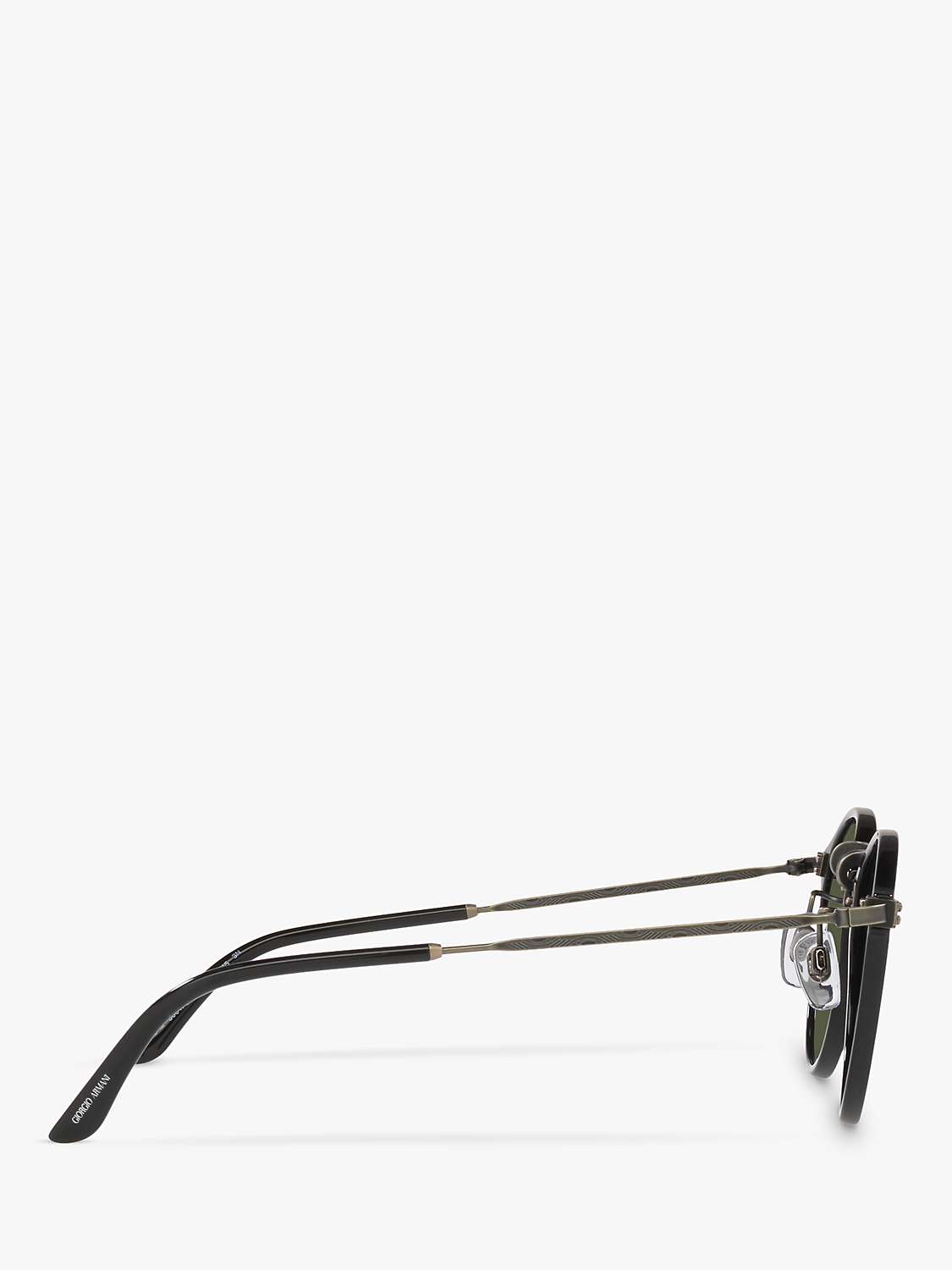 Buy Giorgio Armani AR 318SM Men's Oval Sunglasses, Black/Green Online at johnlewis.com
