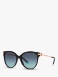 Tiffany & Co TF4193B Women's Oval Sunglasses, Black/Blue Gradient