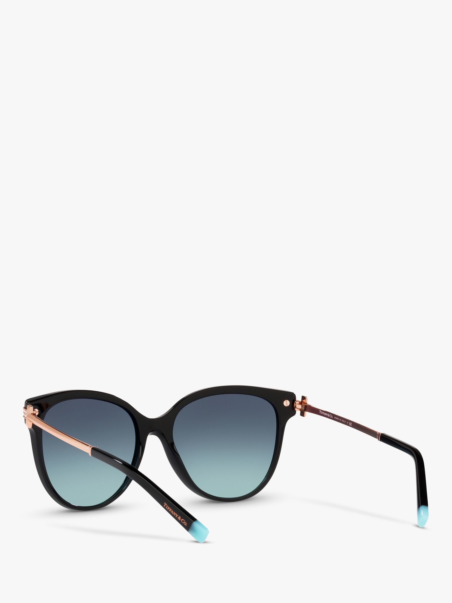 Buy Tiffany & Co TF4193B Women's Oval Sunglasses, Black/Blue Gradient Online at johnlewis.com