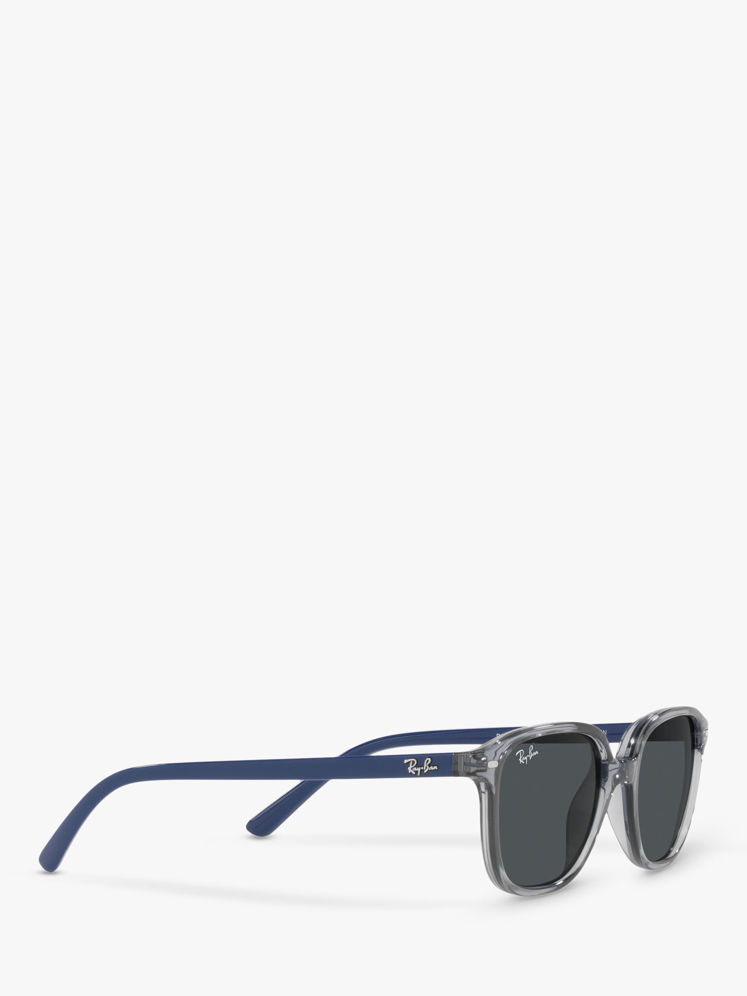 Ray-Ban RJ9093S Unisex Square Sunglasses, Transparent Blue/Grey
