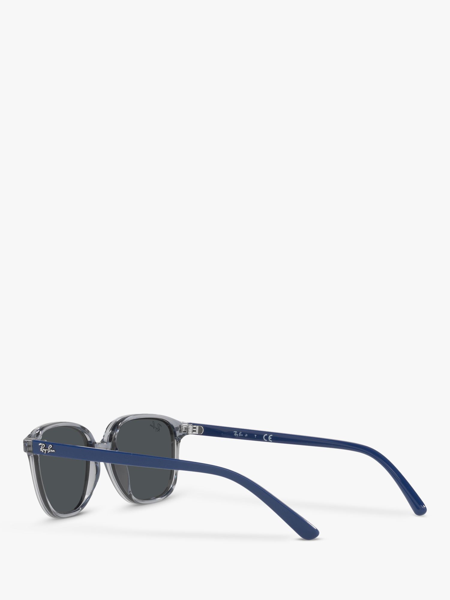 Ray-Ban RJ9093S Unisex Square Sunglasses, Transparent Blue/Grey