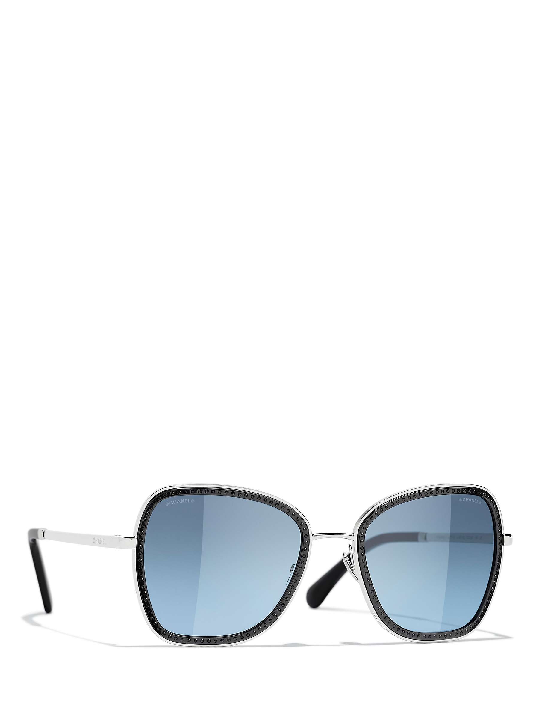 CHANEL Irregular Sunglasses CH4277B Silver/Blue Gradient at John