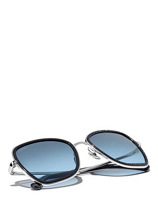 CHANEL Irregular Sunglasses CH4277B Silver/Blue Gradient