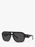 Dolce & Gabbana DG4403 Men's Aviator Sunglasses, Black/Grey