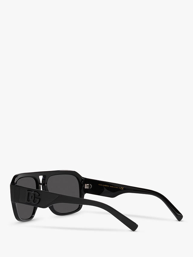 Dolce & Gabbana DG4403 Men's Aviator Sunglasses, Black/Grey