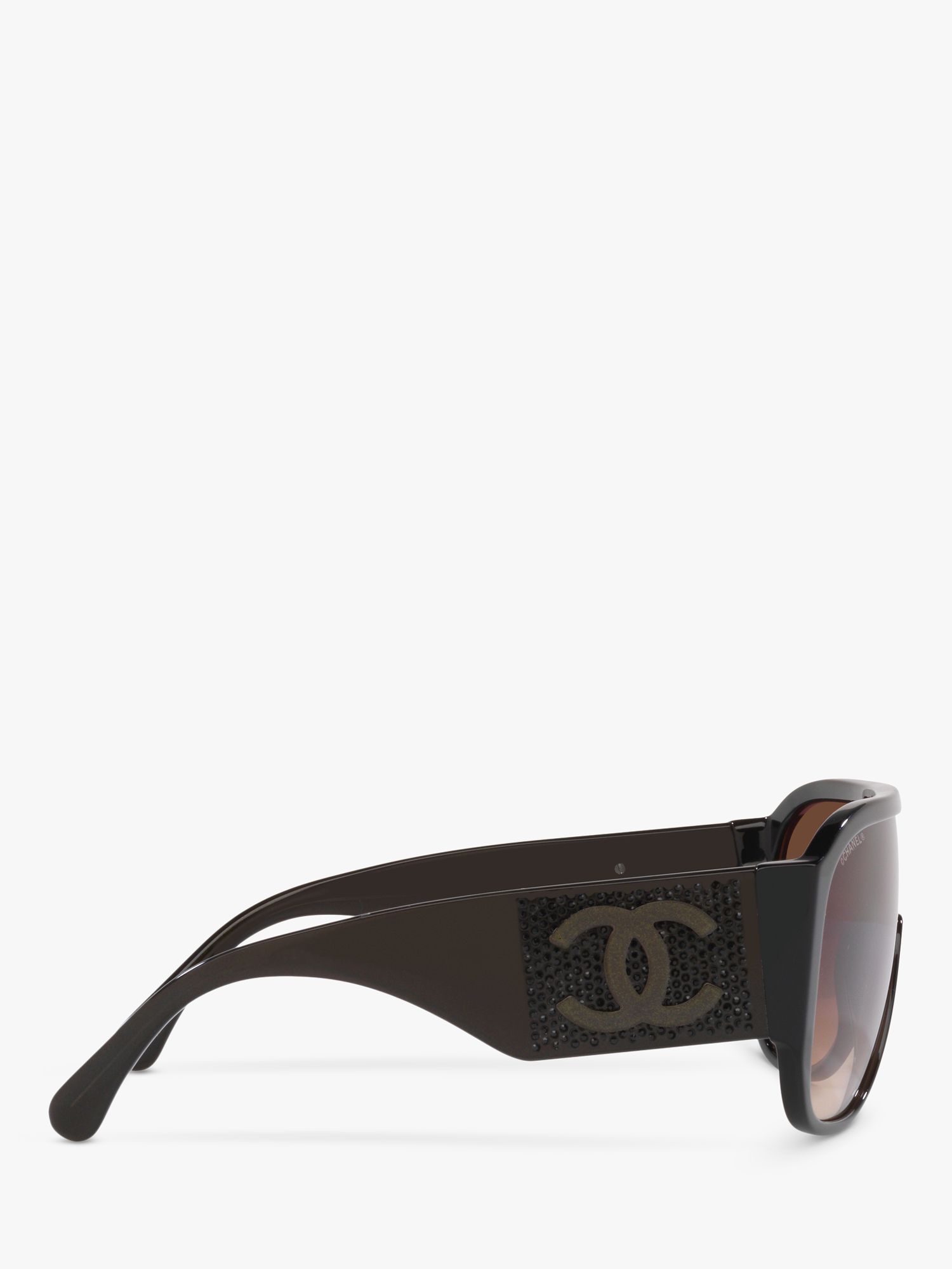 CHANEL Pillow Sunglasses CH5466B Brown/Brown Gradient at John Lewis &  Partners