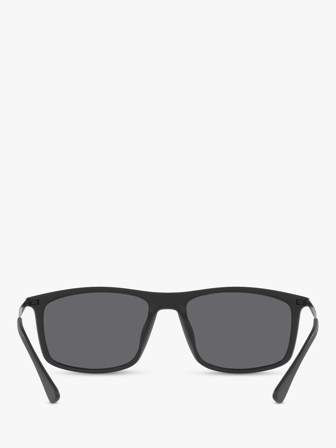 Emporio Armani EA4171U Men's Polarised Rectangular Sunglasses, Matte  Black/Grey at John Lewis & Partners