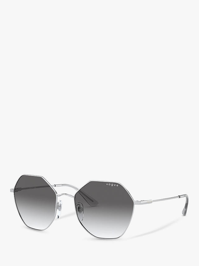 Vogue VO4180S Women's Irregular Sunglasses, Silver/Grey Gradient 