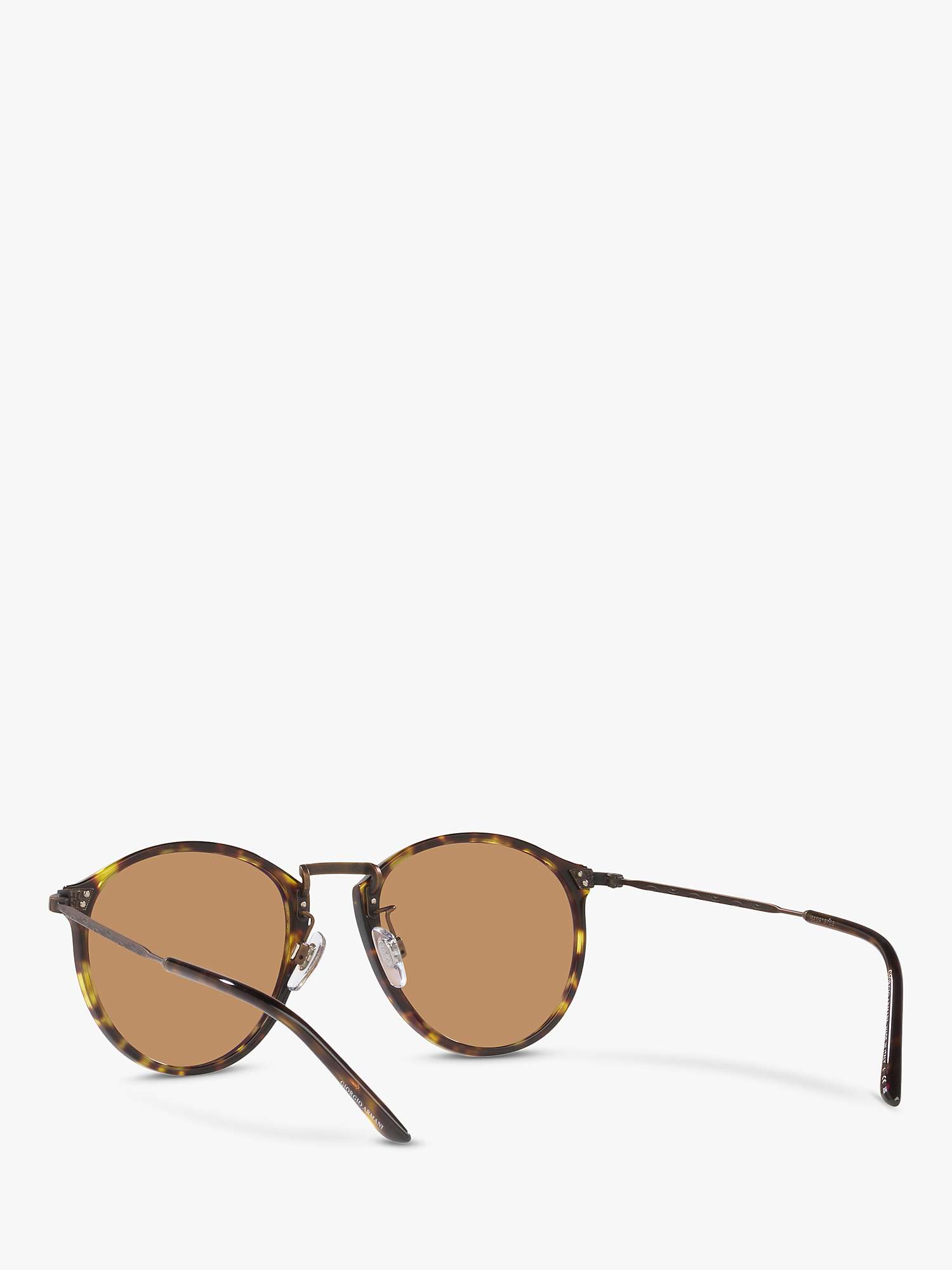Buy Giorgio Armani AR 318SM Men's Oval Sunglasses, Tortoise/Brown Online at johnlewis.com