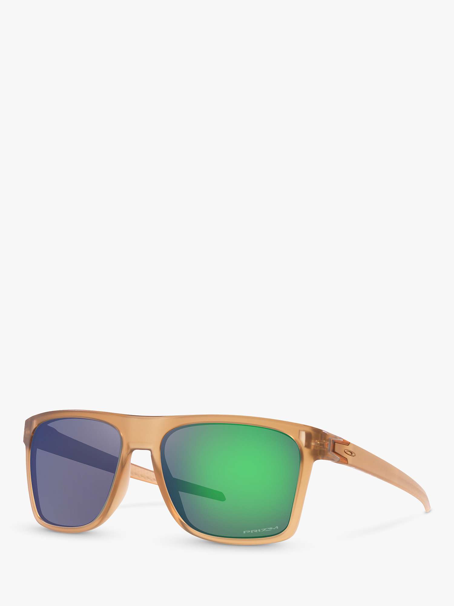 Buy Oakley OO9100 Men's Leffingwell Prizm Rectangular Sunglasses, Matte Sepia/Green Online at johnlewis.com