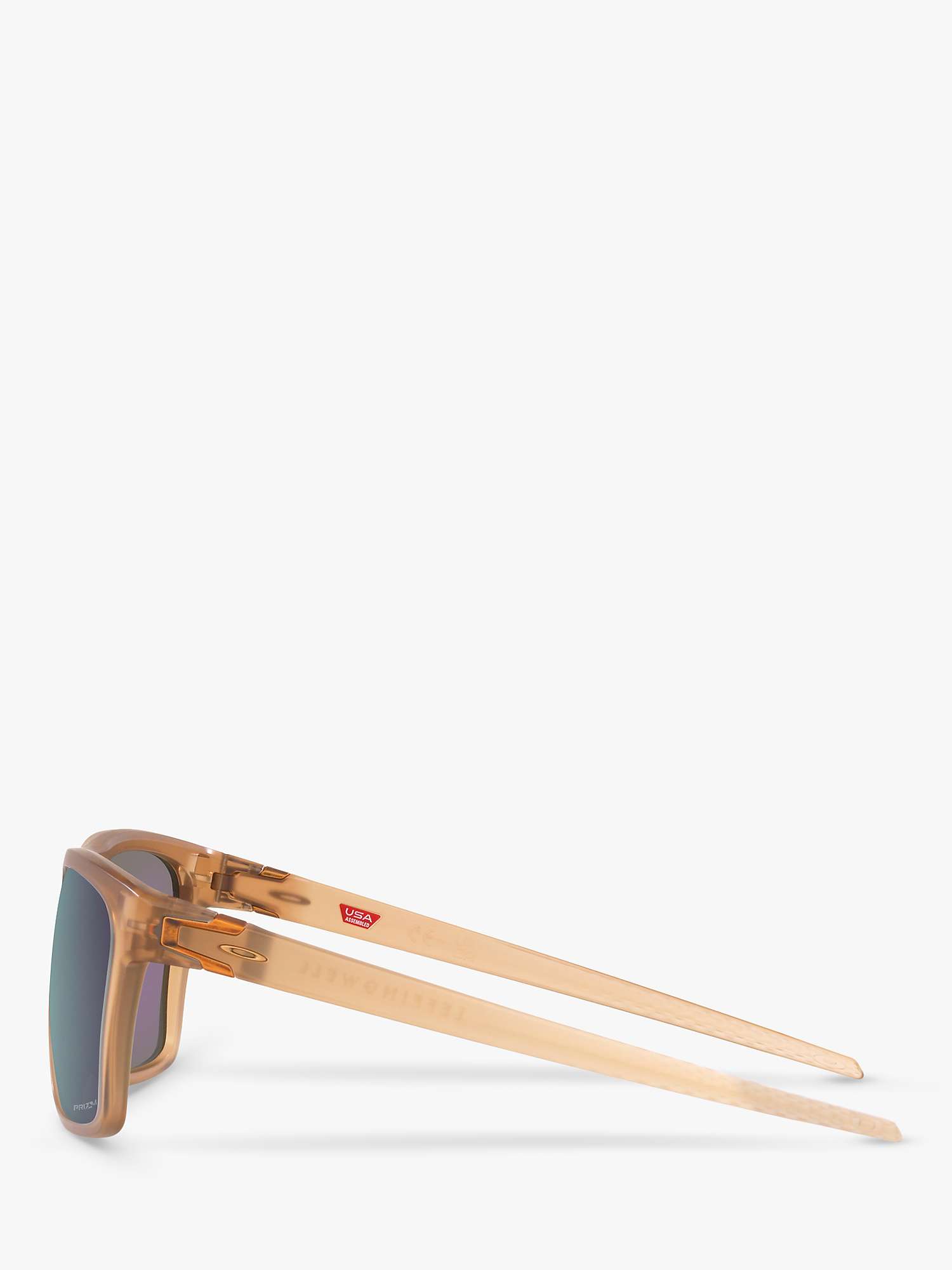 Buy Oakley OO9100 Men's Leffingwell Prizm Rectangular Sunglasses, Matte Sepia/Green Online at johnlewis.com