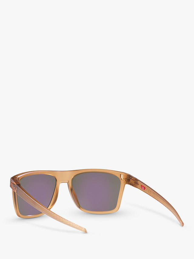 Oakley OO9100 Men's Leffingwell Prizm Rectangular Sunglasses, Matte Sepia/Green