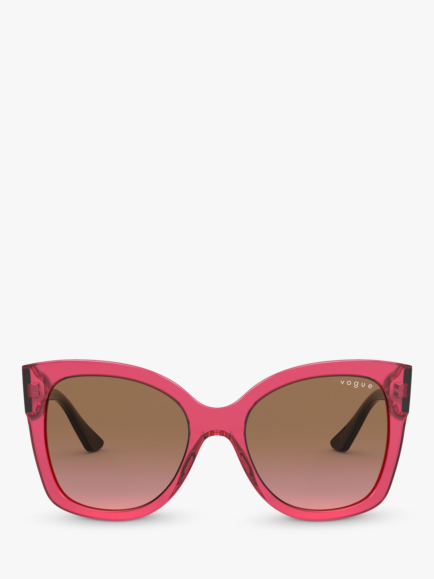Vogue VO5338S Women's Square Sunglasses, Transparent Cherry/Multi Gradient