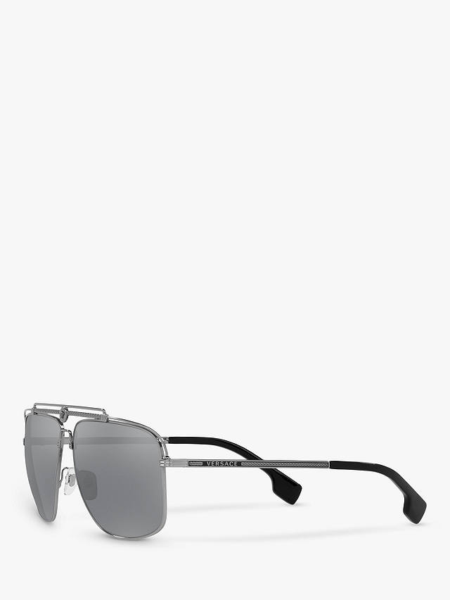 Versace VE2242 Men's Rectangular Sunglasses, Gunmetal