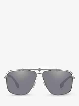 Versace VE2242 Men's Rectangular Sunglasses, Gunmetal