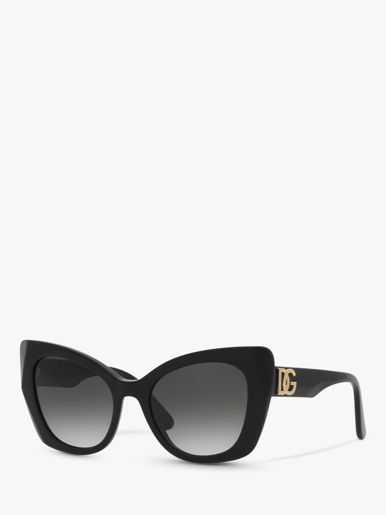Dolce & Gabbana DG4405 Women's Butterfly Sunglasses, Black/Grey ...