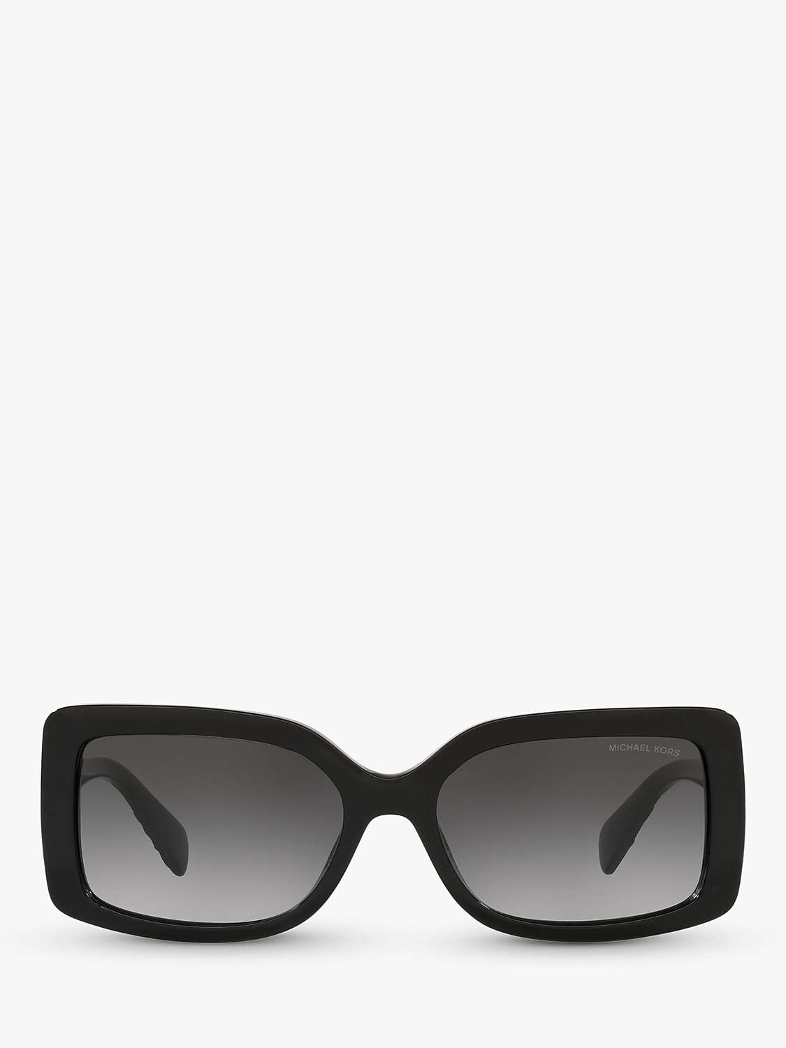 Michael Kors MK2165 Women's Corfu Rectangular Sunglasses, Black/Grey ...