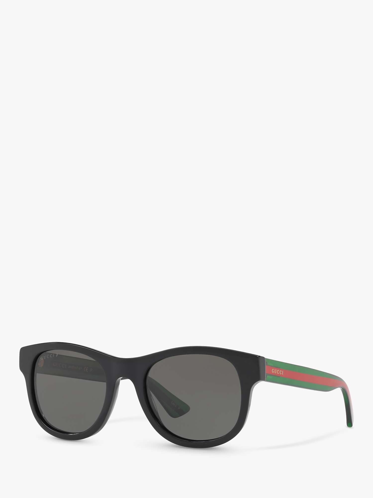 Buy Gucci GG0003SN Men's D-Frame Sunglasses, Black/Green Online at johnlewis.com
