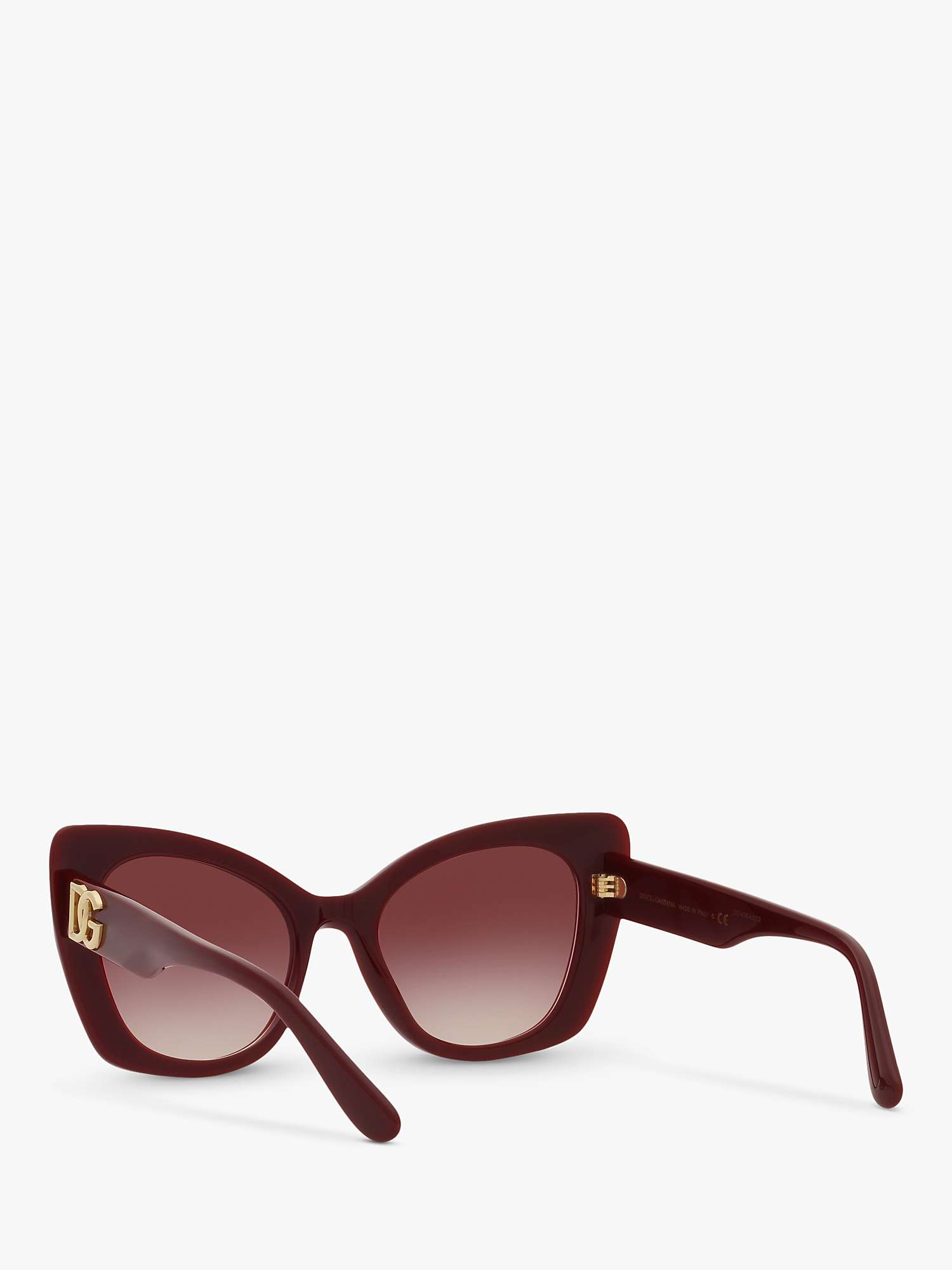 Buy Dolce & Gabbana DG4405 Women's Butterfly Sunglasses, Bordeaux/Red Gradient Online at johnlewis.com