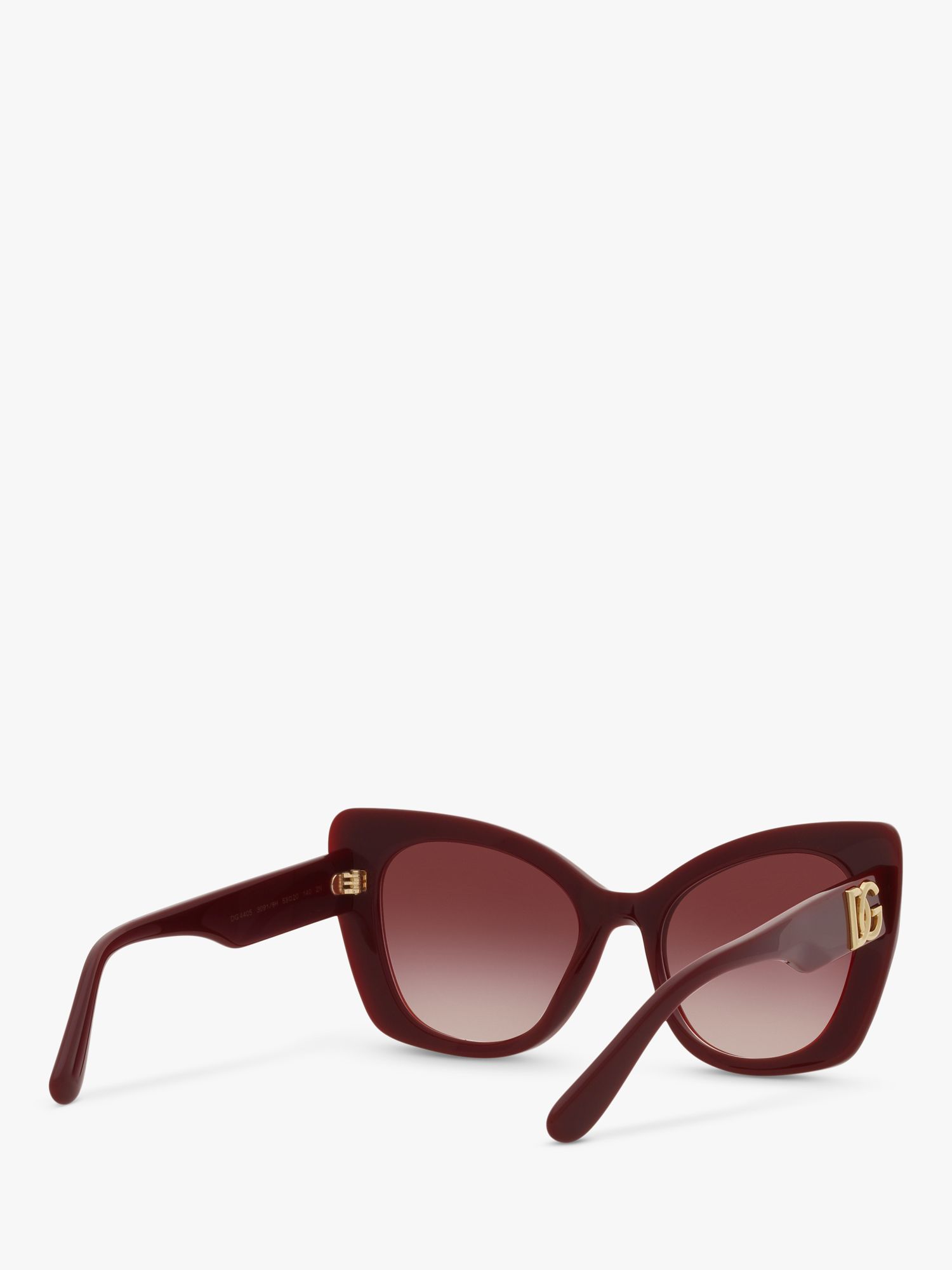Dolce & Gabbana DG4405 Women's Butterfly Sunglasses, Bordeaux/Red Gradient