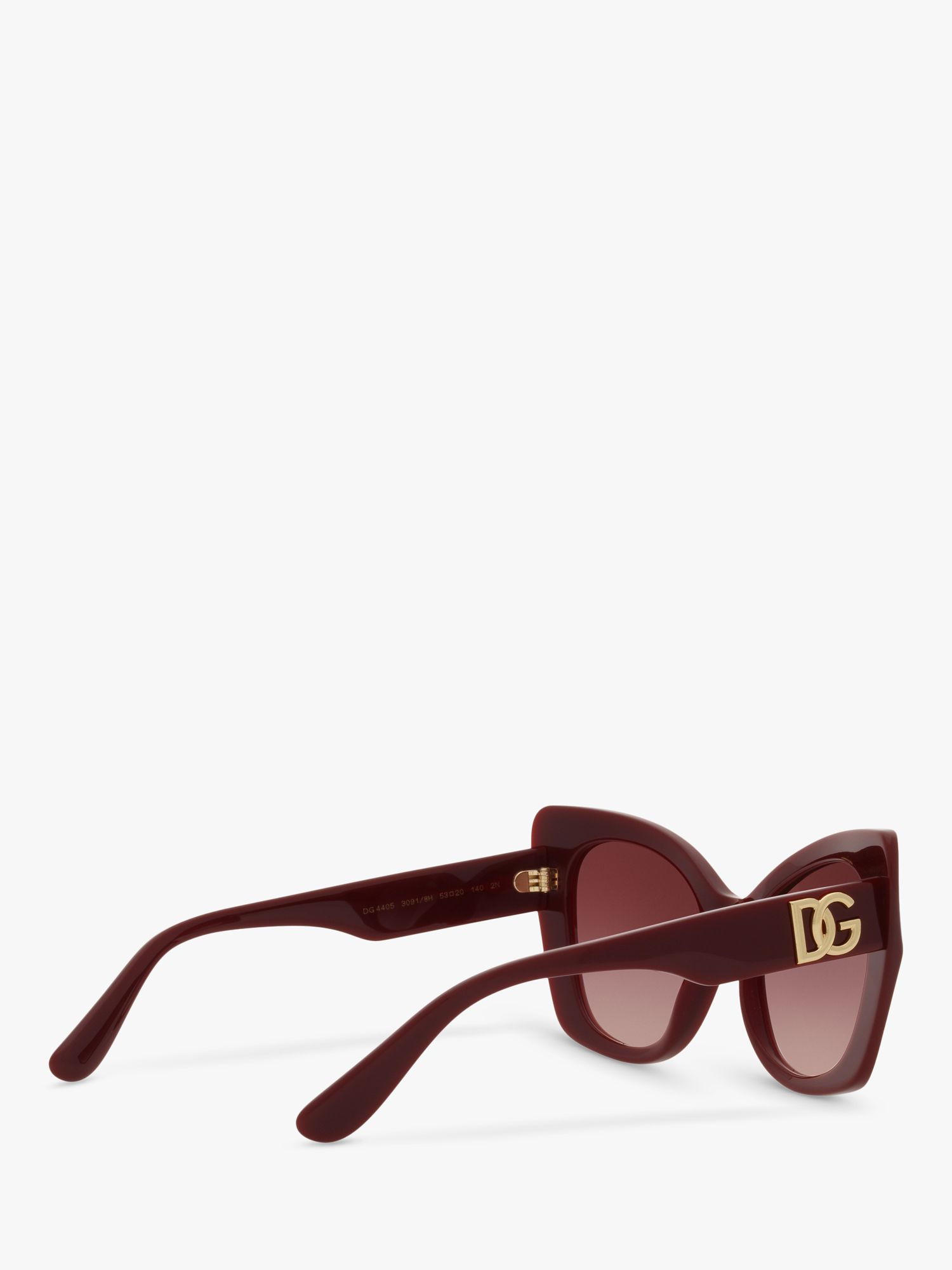 Dolce & Gabbana DG4405 Women's Butterfly Sunglasses, Bordeaux/Red Gradient