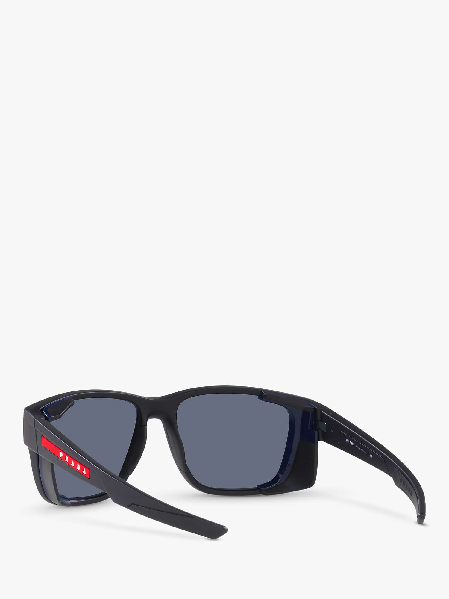 Buy Prada Linea Rossa PS07WS Men's Pillow Sunglasses, Black Online at johnlewis.com
