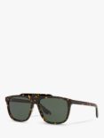 Gucci GG1039S Men's Aviator Sunglasses, Tortoise/Grey