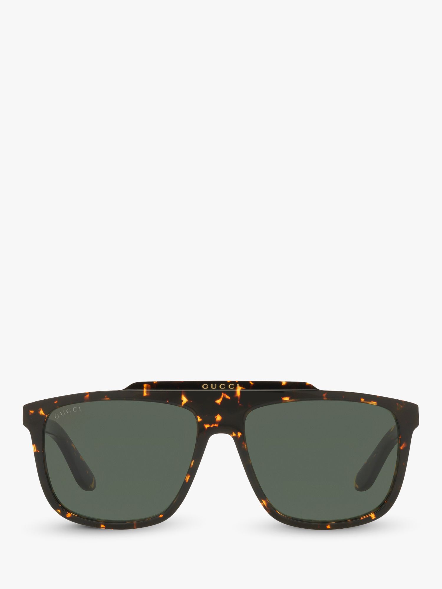 Gucci GG1039S Men's Aviator Sunglasses, Tortoise/Grey at John Lewis &  Partners