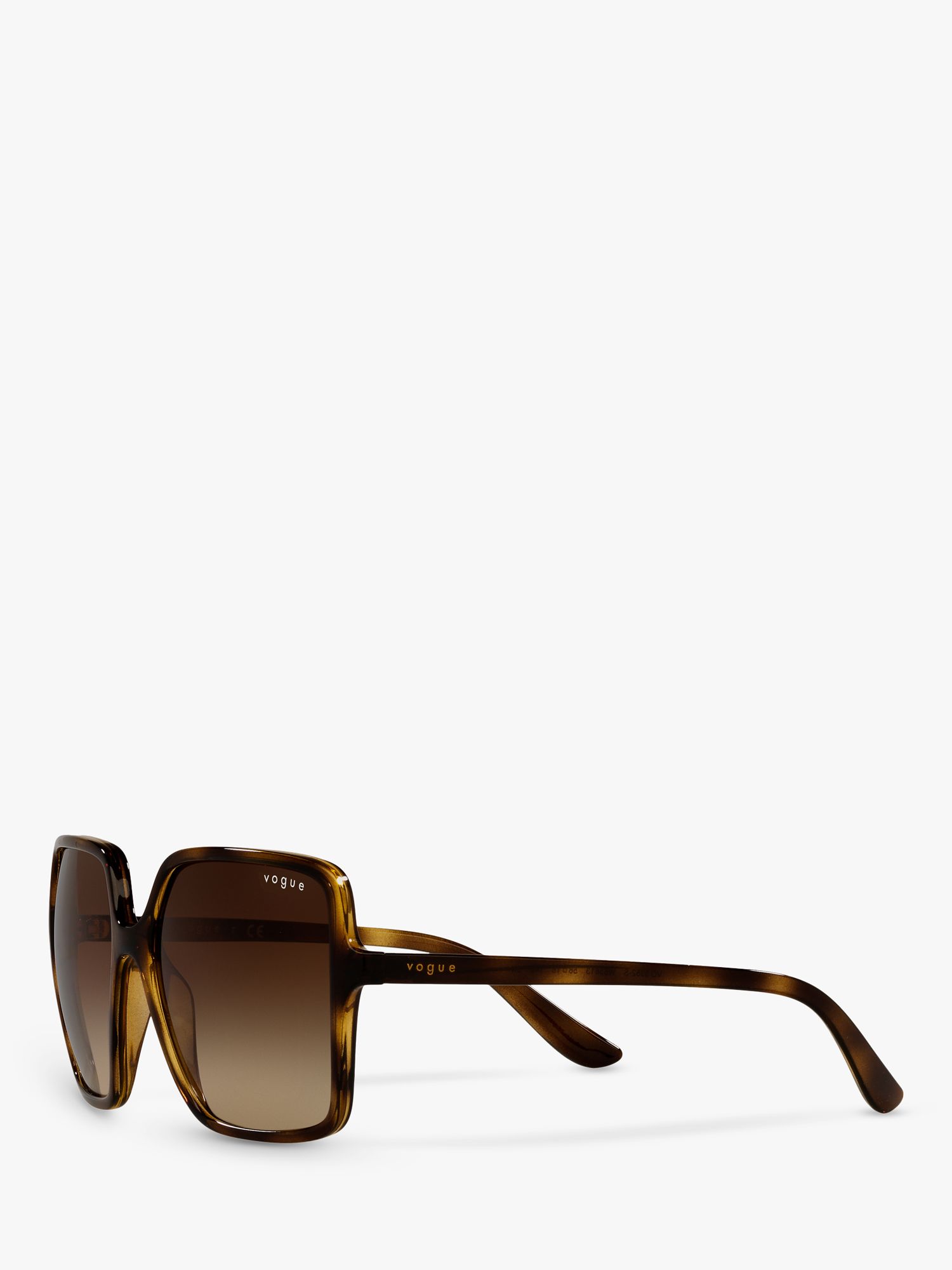 Buy Vogue VO5352S Women's Square Sunglasses, Dark Havana/Brown Gradient Online at johnlewis.com