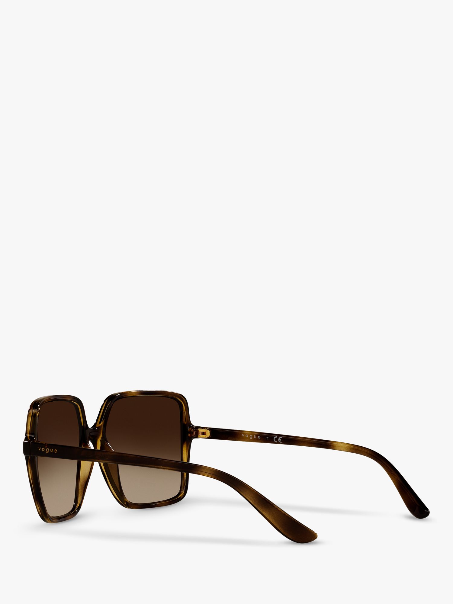 Buy Vogue VO5352S Women's Square Sunglasses, Dark Havana/Brown Gradient Online at johnlewis.com