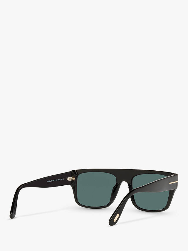 TOM FORD TR001363 Men's Rectangular Sunglasses, Shiny Black/Blue