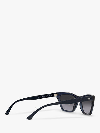 Emporio Armani EA4169 Women's Cat's Eye Sunglasses, Blue/Grey Gradient