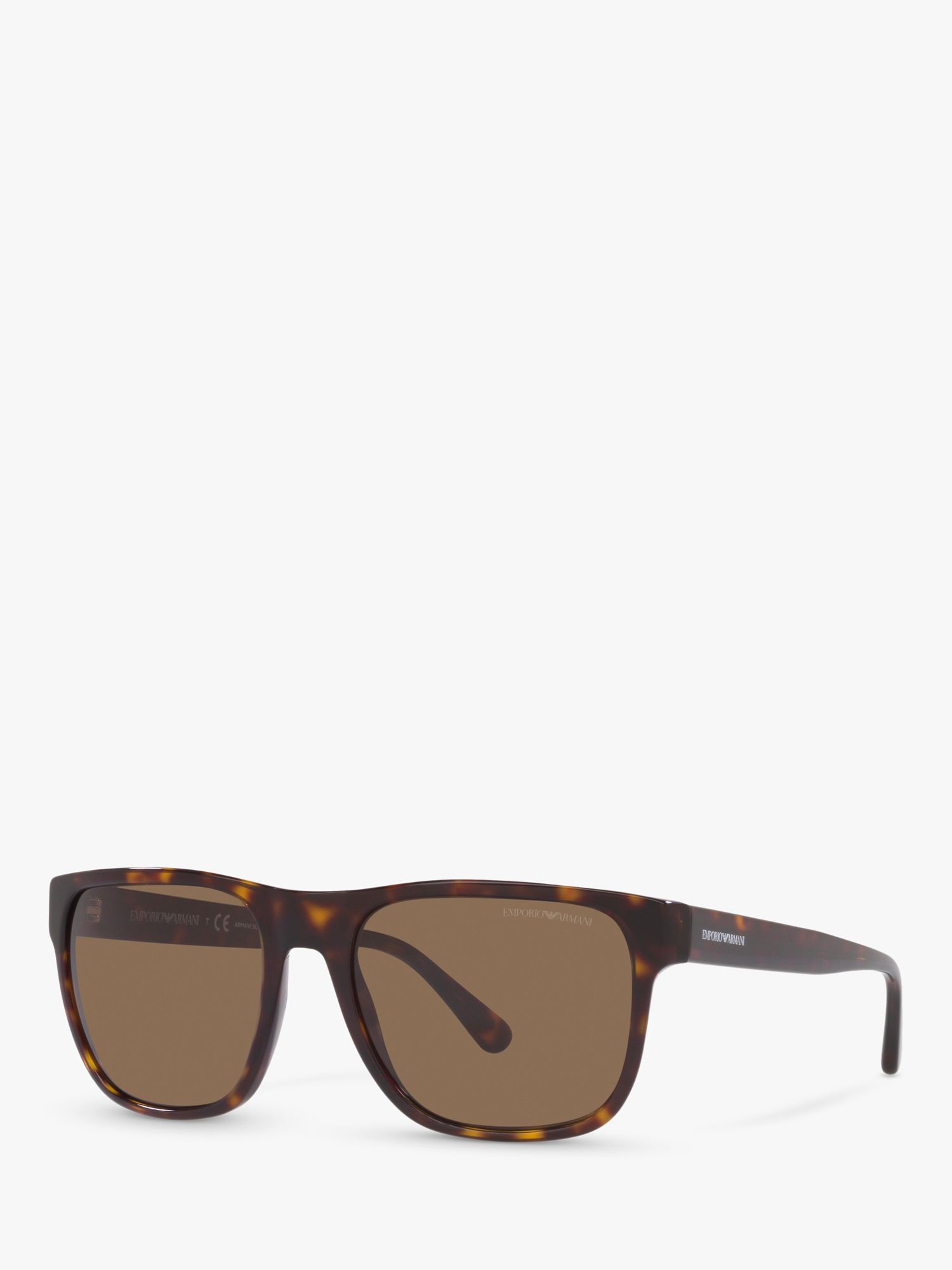 Emporio Armani EA4163 Men's Square Sunglasses, Tortoise/Brown Gradient at  John Lewis & Partners