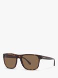 Emporio Armani EA4163 Men's Square Sunglasses, Tortoise/Brown Gradient