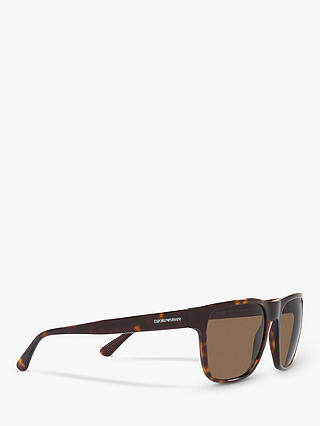 Emporio Armani EA4163 Men's Square Sunglasses, Tortoise/Brown Gradient