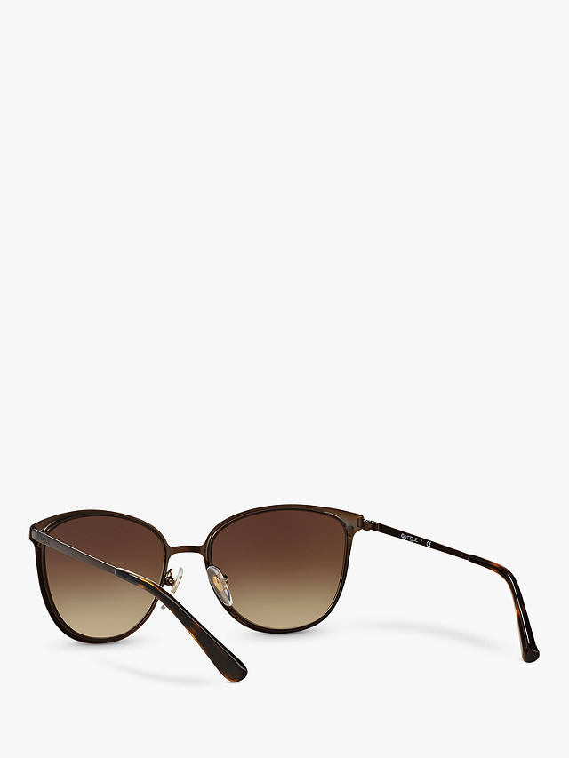 Vogue VO4002S Women's Oval Sunglasses, Matte Brown/Brown Gradient
