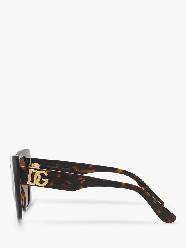 Dolce & Gabbana DG4405 Women's Butterfly Sunglasses, Tortoise/Brown Gradient