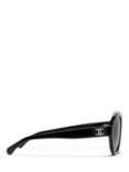 CHANEL Oval Sunglasses CH5467B Black/Grey
