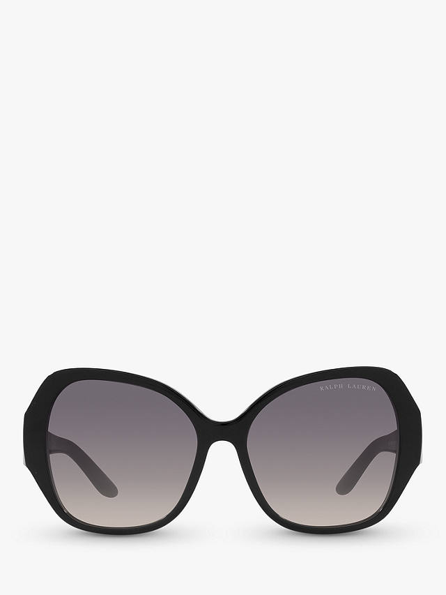 Ralph Lauren RL8202B Women's Butterfly Sunglasses, Black/Grey Gradient
