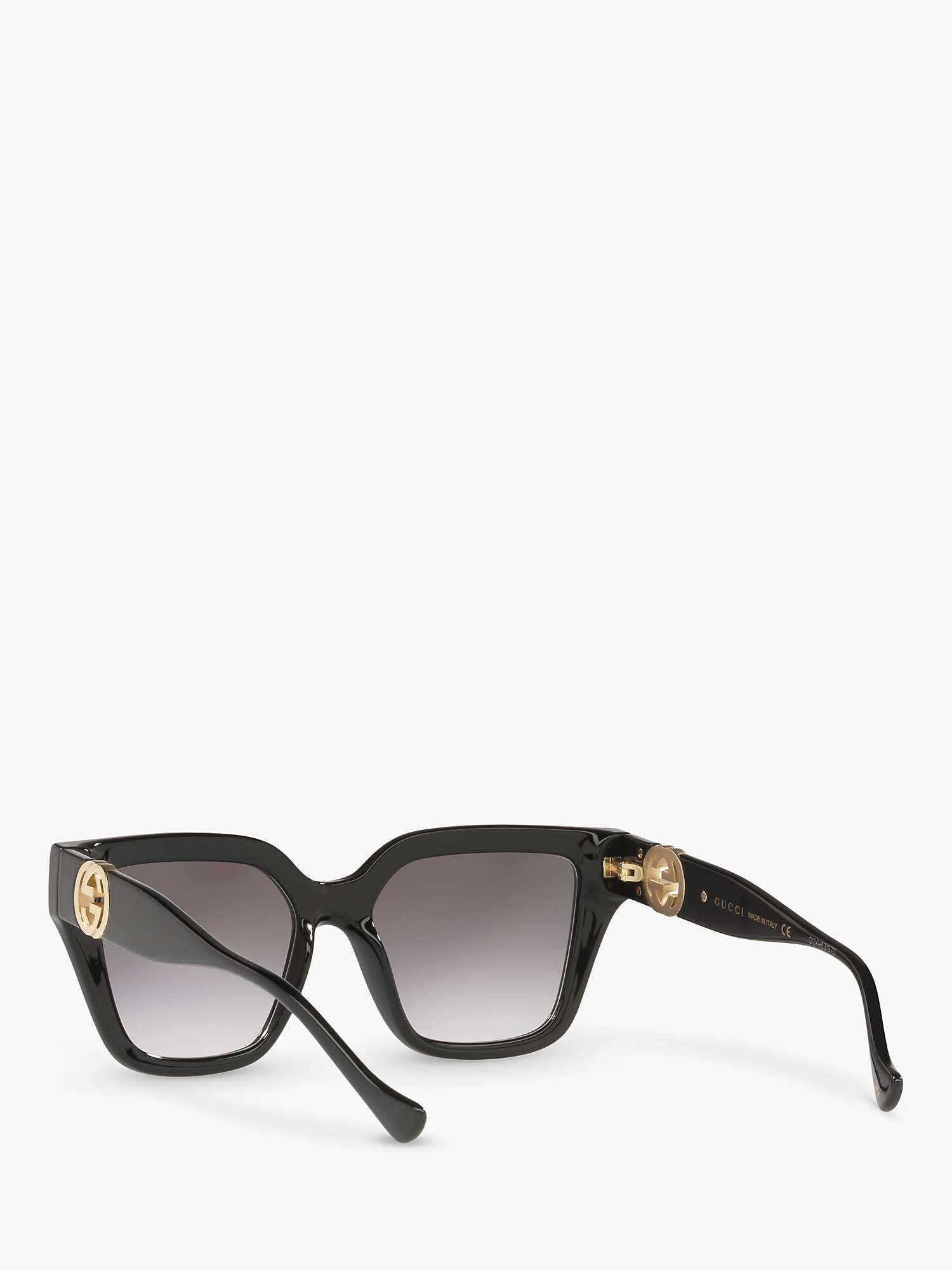 Buy Gucci GG1023S Women's D-Frame Sunglasses, Black/Grey Gradient Online at johnlewis.com