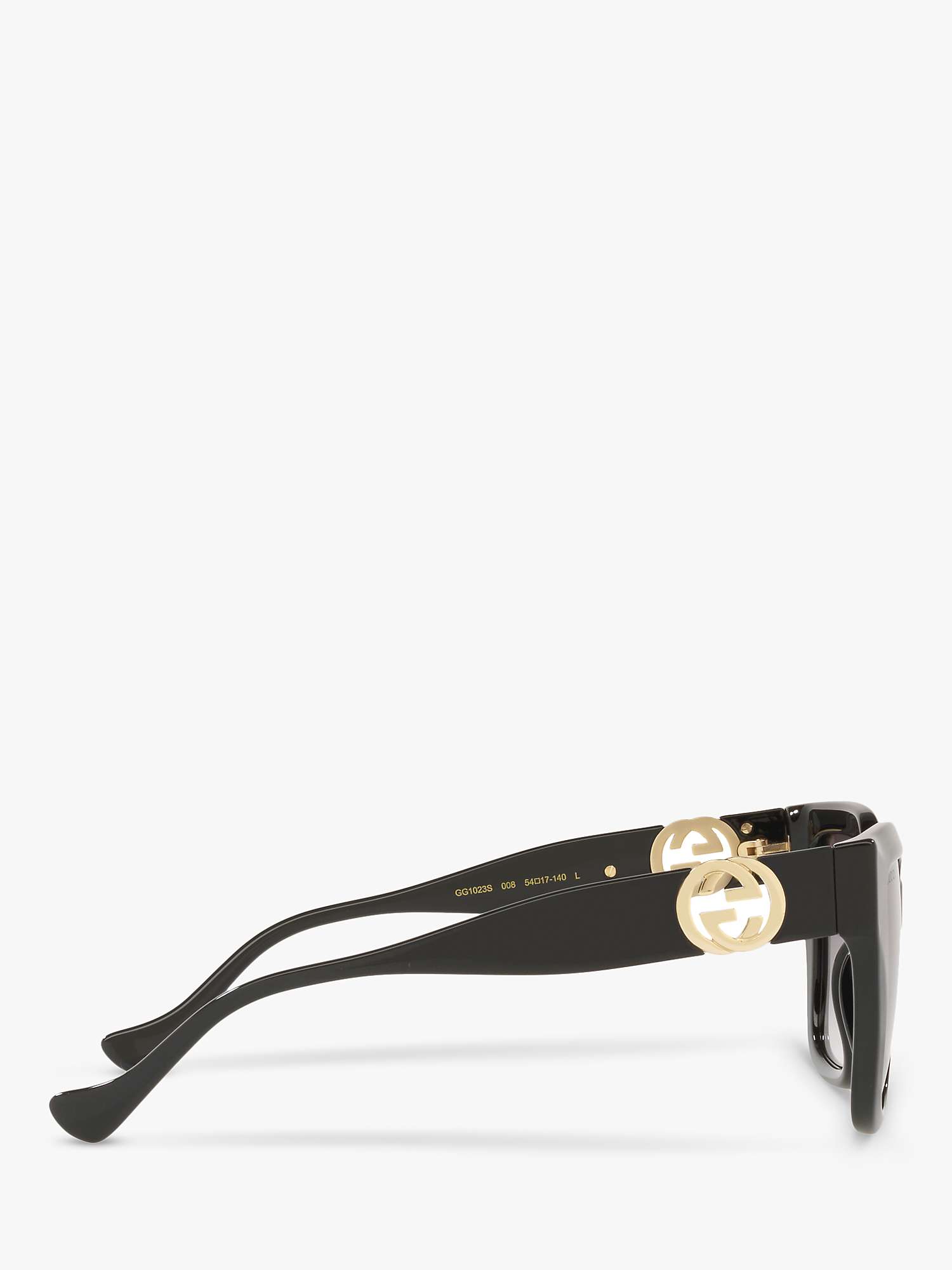Buy Gucci GG1023S Women's D-Frame Sunglasses, Black/Grey Gradient Online at johnlewis.com