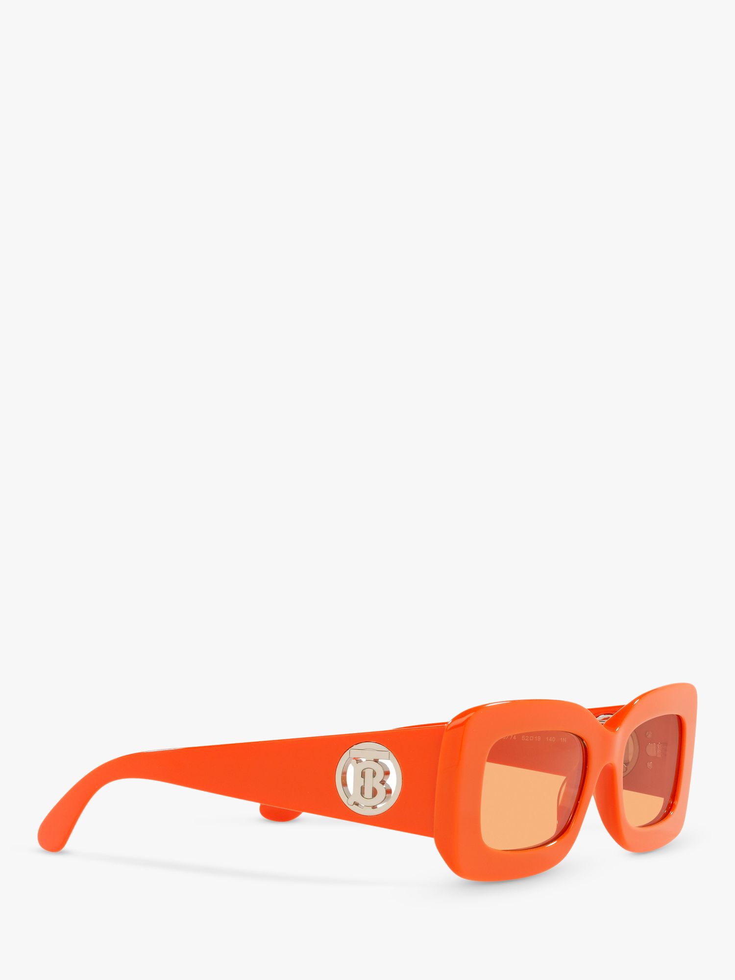 Burberry BE4343 Women's Astrid Chunky Rectangular Sunglasses, Orange at  John Lewis & Partners