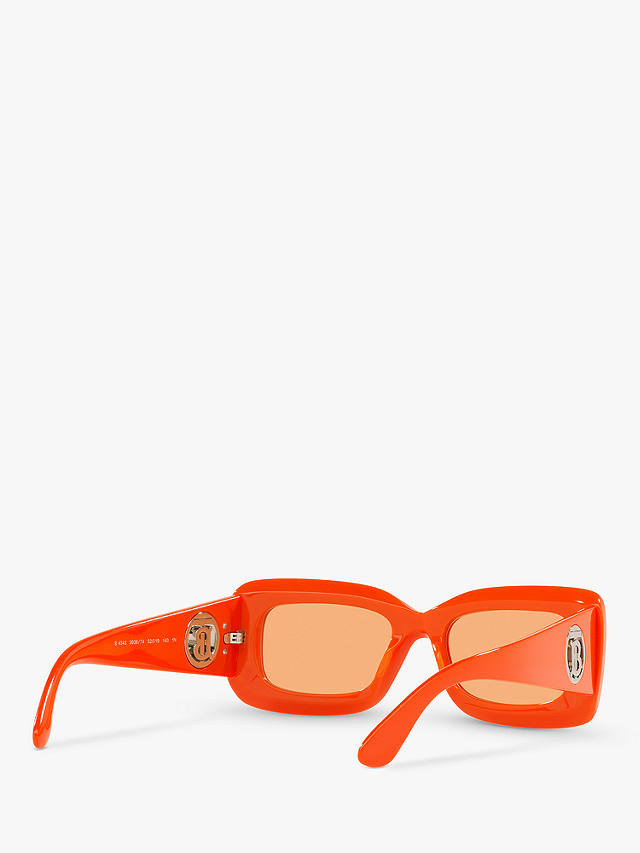 Burberry BE4343 Women's Astrid Chunky Rectangular Sunglasses, Orange
