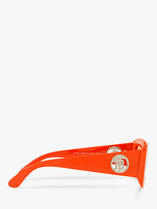 Burberry BE4343 Women's Astrid Chunky Rectangular Sunglasses, Orange