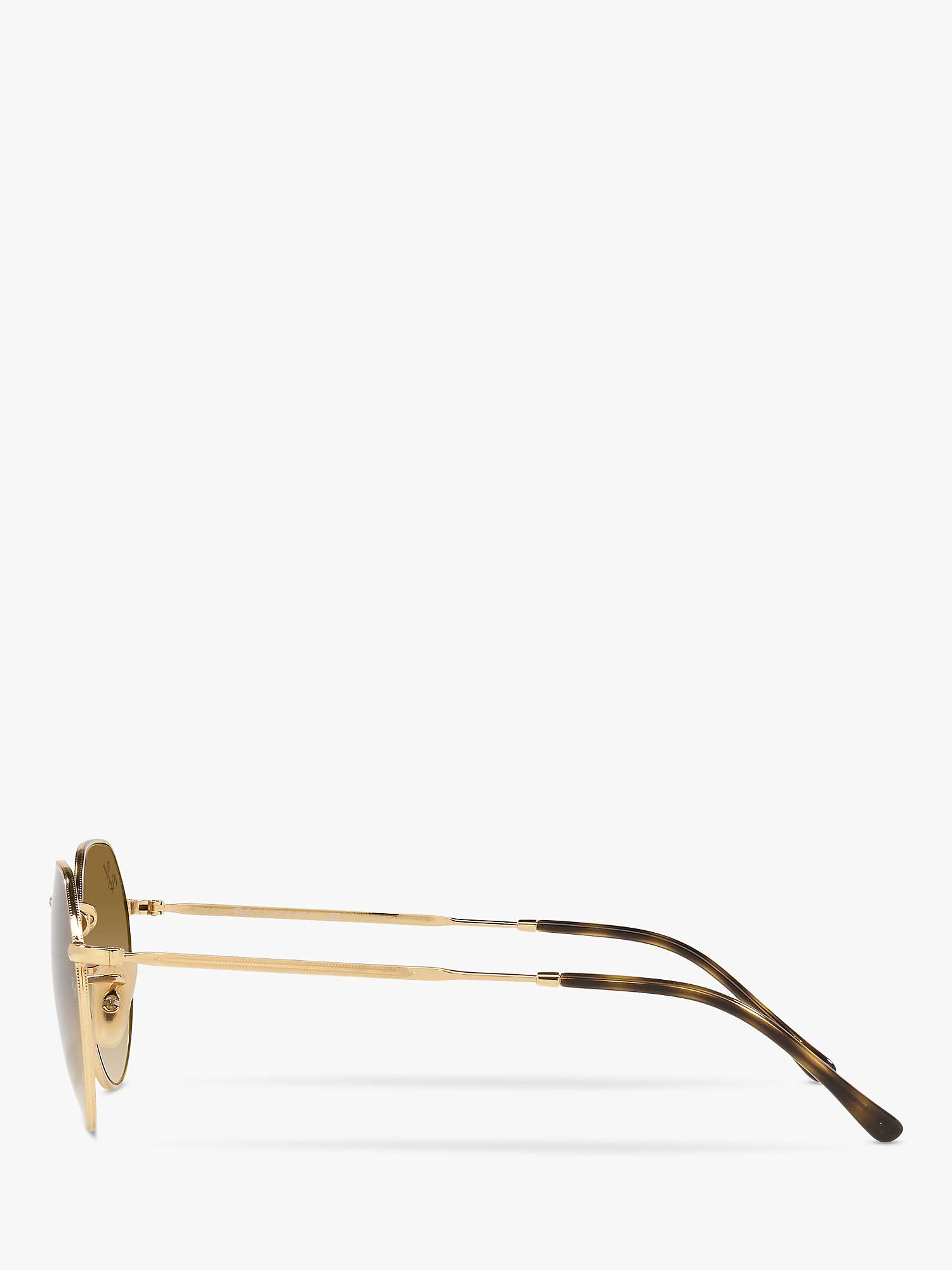 Buy Ray-Ban RB3565 Jack Unisex Metal Hexagonal Sunglasses, Gold/Brown Gradient Online at johnlewis.com