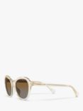 Ralph RA5286U Women's Round Shape Polarised Sunglasses, Shiny Pinot Grigio