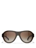 CHANEL Oval Sunglasses CH5467B Iridescent Brown/Brown Gradient