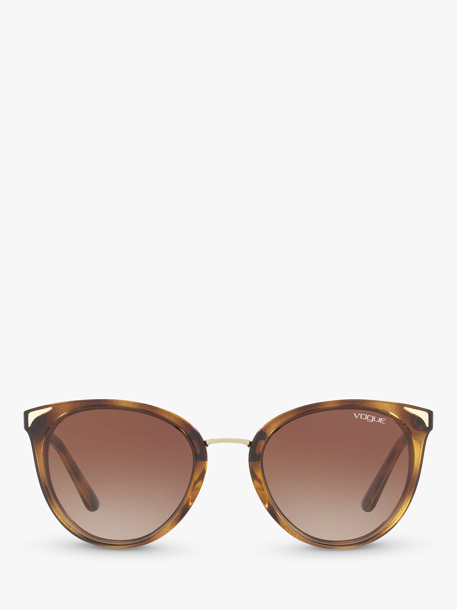 Buy Vogue VO5230S Women's Butterfly Sunglasses, Havana/Brown Gradient Online at johnlewis.com