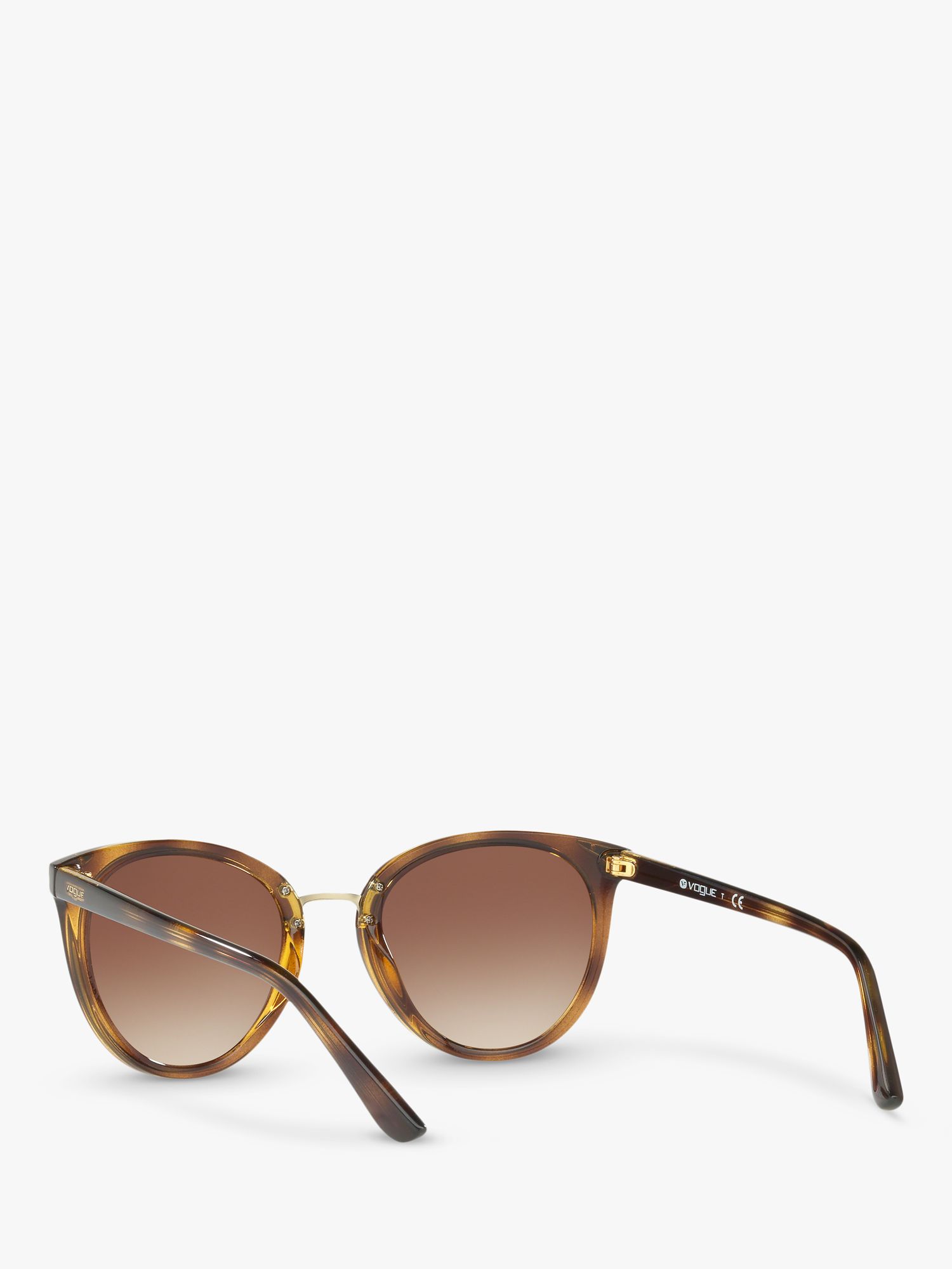 Buy Vogue VO5230S Women's Butterfly Sunglasses, Havana/Brown Gradient Online at johnlewis.com