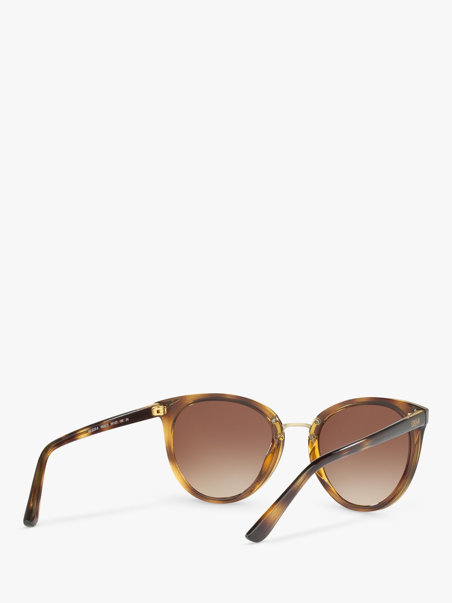 Vogue VO5230S Women's Butterfly Sunglasses, Havana/Brown Gradient at ...